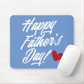 Tapis De Souris Calligraphie simple de Fête des pères heureuse | P (Avec souris)