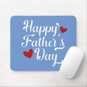Tapis De Souris Calligraphie simple de Fête des pères heureuse | P (Avec souris)