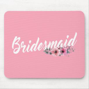 Tapis De Souris Calligraphie simple du Mariage de Bridesmaid Mou