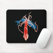 Tapis De Souris Calmar géant contre baleine (Avec souris)