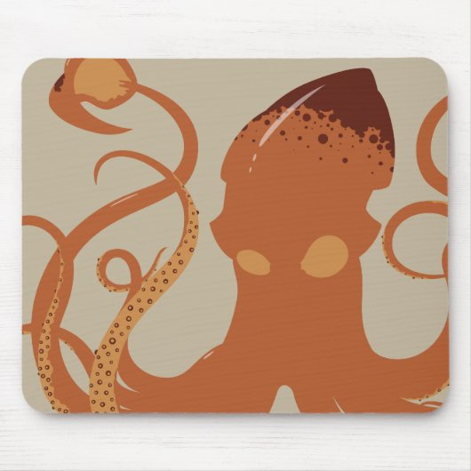 Tapis De Souris Calmar géant Mousepad de vecteur (Devant)