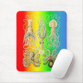 Tapis De Souris Calmars et Octopods (Avec souris)