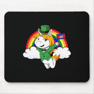 Tapis De Souris Cambodge Fier Drapeau cambodgien Saint-Patricks Da