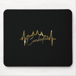Tapis De Souris Cambodge Skyline Heartbeat Siem Raep I Love Angkor