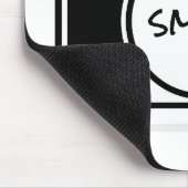 Tapis De Souris Caméra avec texte sourire (Coin)