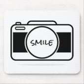 Tapis De Souris Caméra avec texte sourire (Devant)