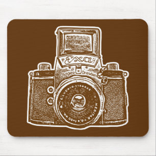 Tapis De Souris Caméra géante est-allemande - Brown et blanc