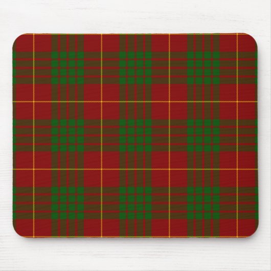 Tapis De Souris Cameron tartan rouge vert plaid (Devant)