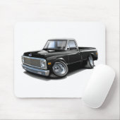 Tapis De Souris Camion 1970-72 supérieur Noir-Blanc de Chevy C10 (Avec souris)