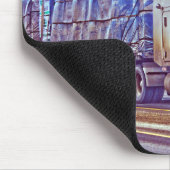 Tapis De Souris Camion blanc de fret - art de camion et de route (Coin)