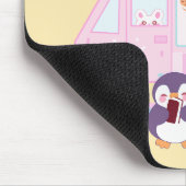 Tapis De Souris Camion De Crème De Glace De Lapin Bleu Et Rose (Coin)