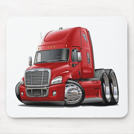 Tapis De Souris Camion de rouge de Freightliner Cascadia (Devant)
