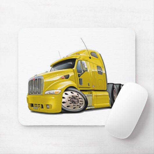 Tapis De Souris Camion jaune de Peterbilt (Avec souris)