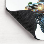 Tapis De Souris Camion Monstre Bleu modifiable Noël Mousepad (Coin)