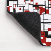 Tapis De Souris Camion numérique noir blanc Motif rouge (Coin)