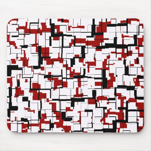 Tapis De Souris Camion numérique noir blanc Motif rouge (Devant)