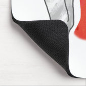 Tapis De Souris Camion Silhouette Main Rouge (Coin)