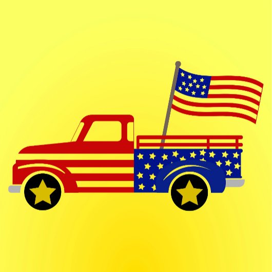 Tapis De Souris Camionnette Patriotique