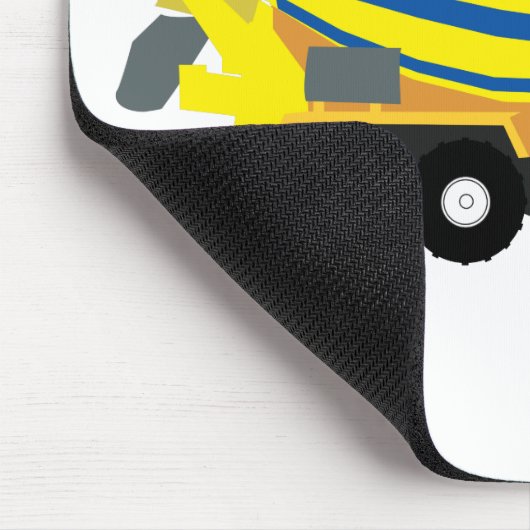 Tapis De Souris Camions de construction Camions en ciment en béton (Coin)