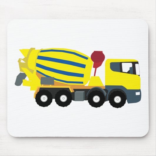 Tapis De Souris Camions de construction Camions en ciment en béton (Devant)