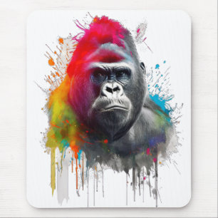 Tapis De Souris Camiseta Rey de la Selva : Majestuoso Gorila Espal