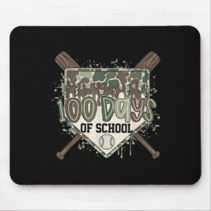 Tapis De Souris Camo 100 jours d'école Baseball Plaque de départ D