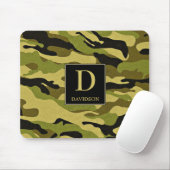 Tapis De Souris Camo avec monogramme initial camouflage (Avec souris)