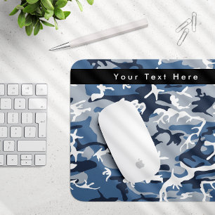 Tapis De Souris Camo bleu, Camo d'hiver, Camouflage neige, Militai