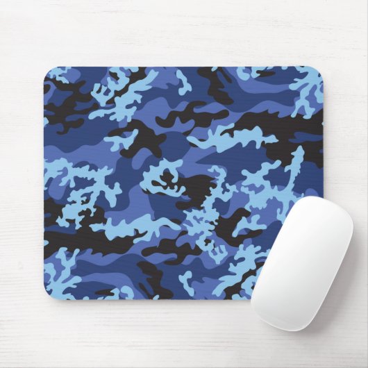 Tapis De Souris Camo bleu fait sur commande Mousepad (Avec souris)