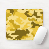 Tapis De Souris Camo jaune Mousepad (Avec souris)