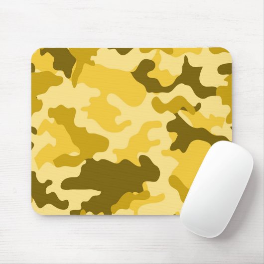 Tapis De Souris Camo jaune Mousepad (Avec souris)