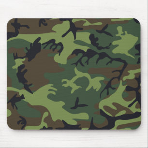 Tapis De Souris Camo Militaire Forêt Verte