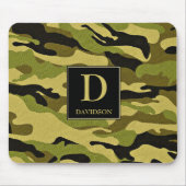 Tapis De Souris Camo Mousepad avec Camouflage Monogramme initial (Devant)