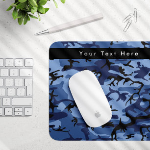 Tapis De Souris Camo Navy, Camouflage Bleu, Militaire, Armée