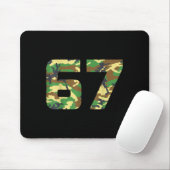 Tapis De Souris Camo Number 6 7 Funny Meme Costume Six Seven Hunte (Avec souris)