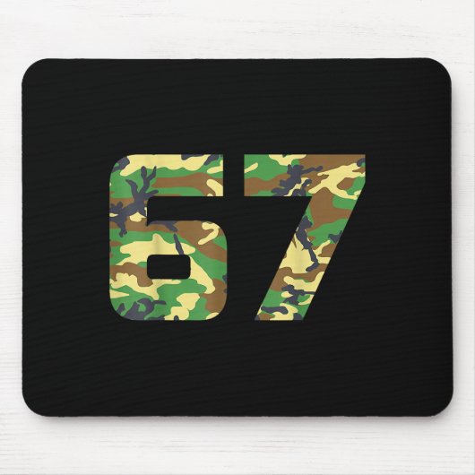 Tapis De Souris Camo Number 6 7 Funny Meme Costume Six Seven Hunte (Devant)