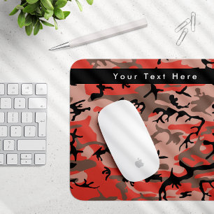 Tapis De Souris Camo rouge et marron, Camouflage, Militaire, Armée