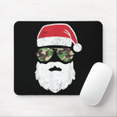 Tapis De Souris Camo Santa Claus Sungles Funny Camo Camo de Noël C (Avec souris)