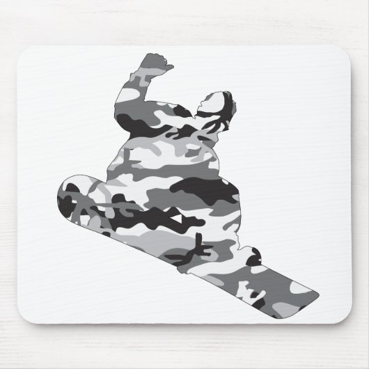 Tapis De Souris Camo-Snowboard gris (Devant)
