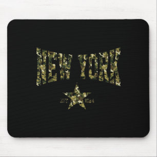 Tapis De Souris Camo Souvenir États-Unis Étoile New York Ny New Yo