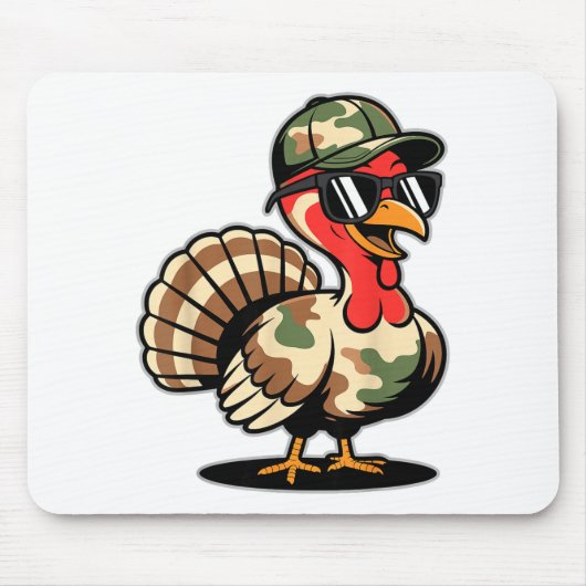 Tapis De Souris Camo Turkey Day Hunting Fall Thanksgiving  (Devant)