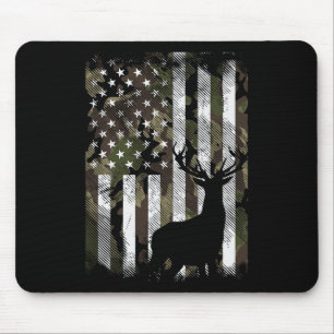 Tapis De Souris Camo Us Drapeau Cerf Elk Buck Camoflage Chasse Cha