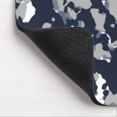 Tapis De Souris Camouflage blanc gris bleu Motif Camo (Coin)