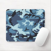 Tapis De Souris Camouflage bleu (Avec souris)