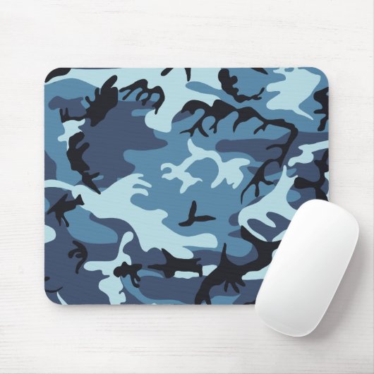 Tapis De Souris Camouflage bleu (Avec souris)