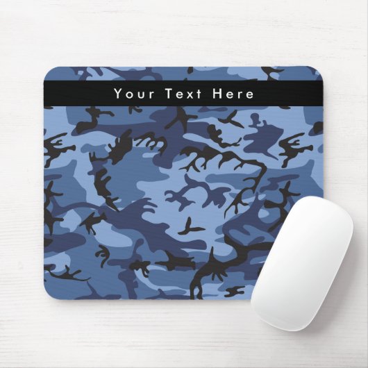 Tapis De Souris Camouflage bleu marine, Militaire, Armée (Avec souris)