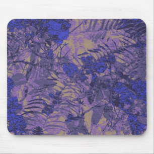 Tapis De Souris Camouflage contre la fleur bleue