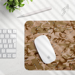 Tapis De Souris Camouflage Désert Avec Galets, Militaire, Armée