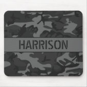 Tapis De Souris Camouflage gris monogramme (Devant)