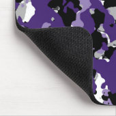 Tapis De Souris Camouflage noir blanc violet gris (Coin)